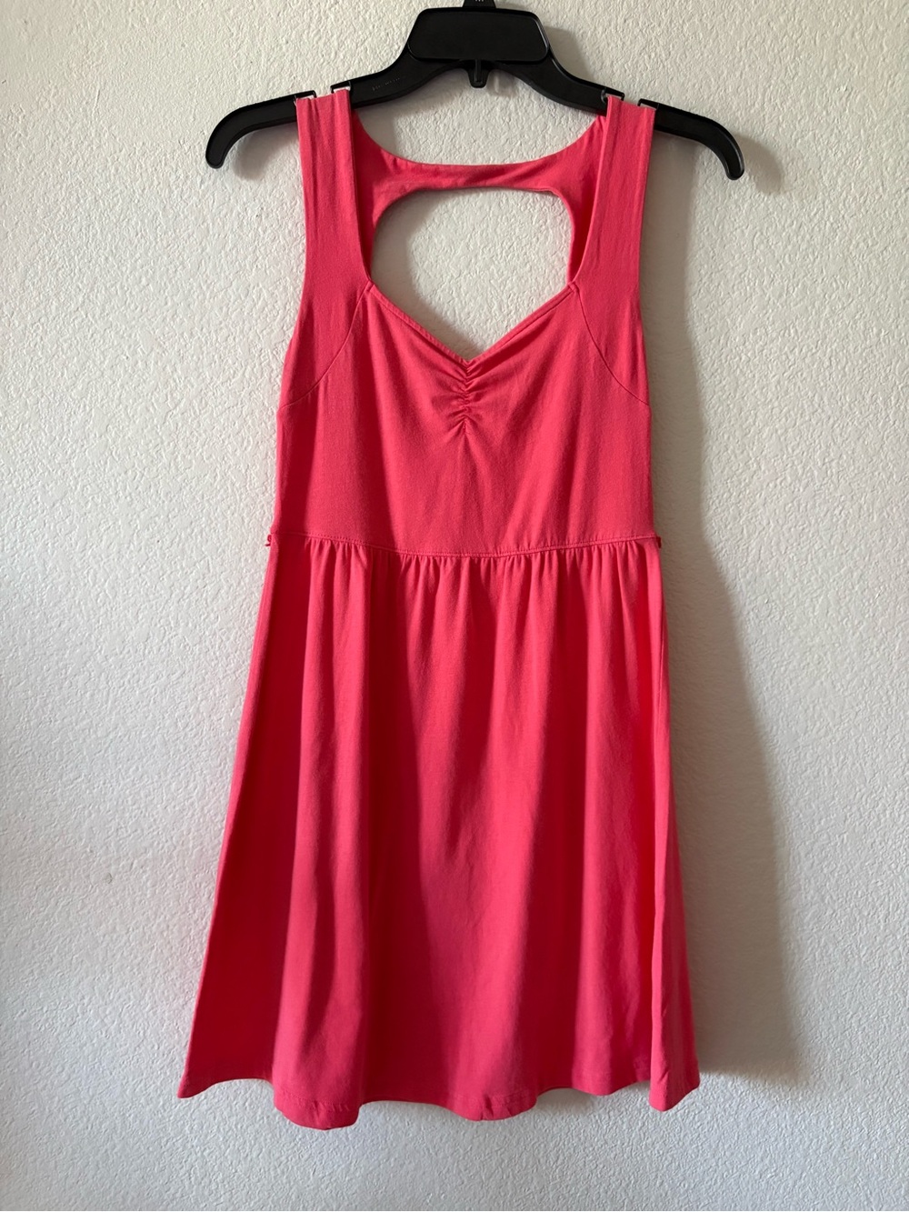 Forever 21 Hot Pink Sleeveless Mini Dress with Heart Cutout